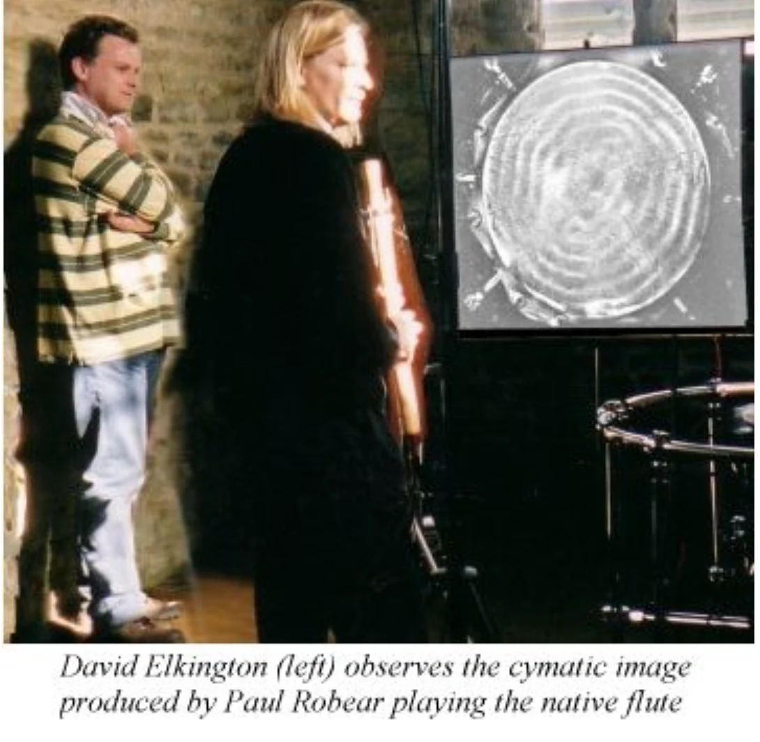 Researchers during St Catherine's Chapel cymatics experiments