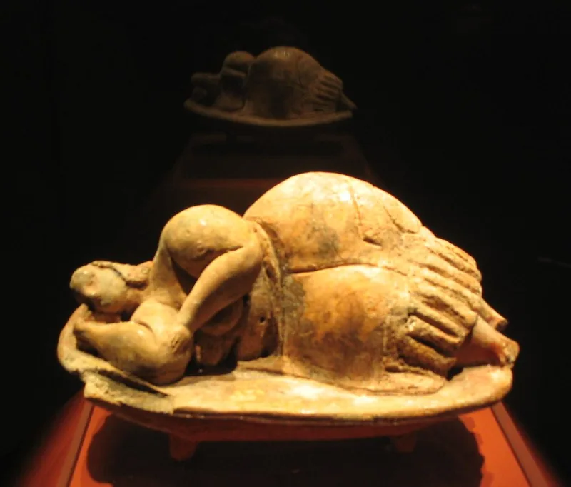 The Sleeping Lady, a small clay figurine of a reclining woman from the Ħal Saflieni Hypogeum