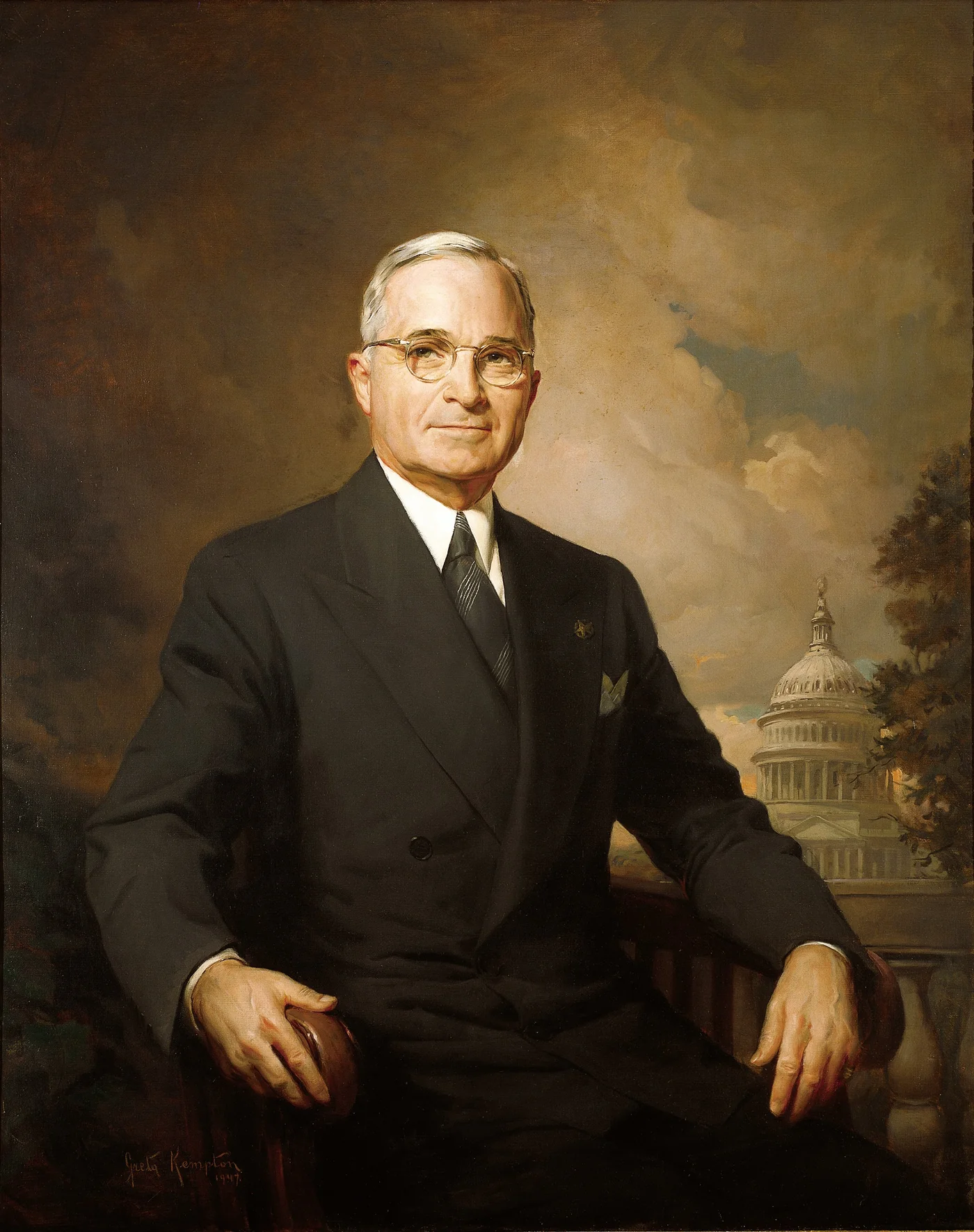 Official presidential portrait of Harry S. Truman