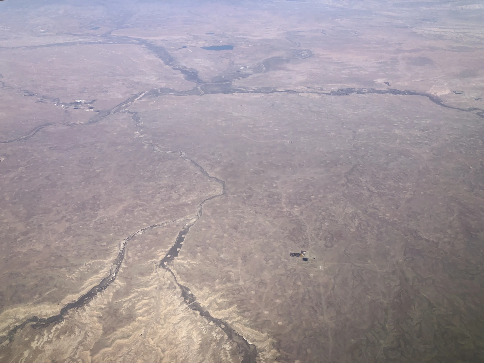 Aerial photograph of Uintah County, Utah: high desert cut by the Green, White, and Duchesne rivers